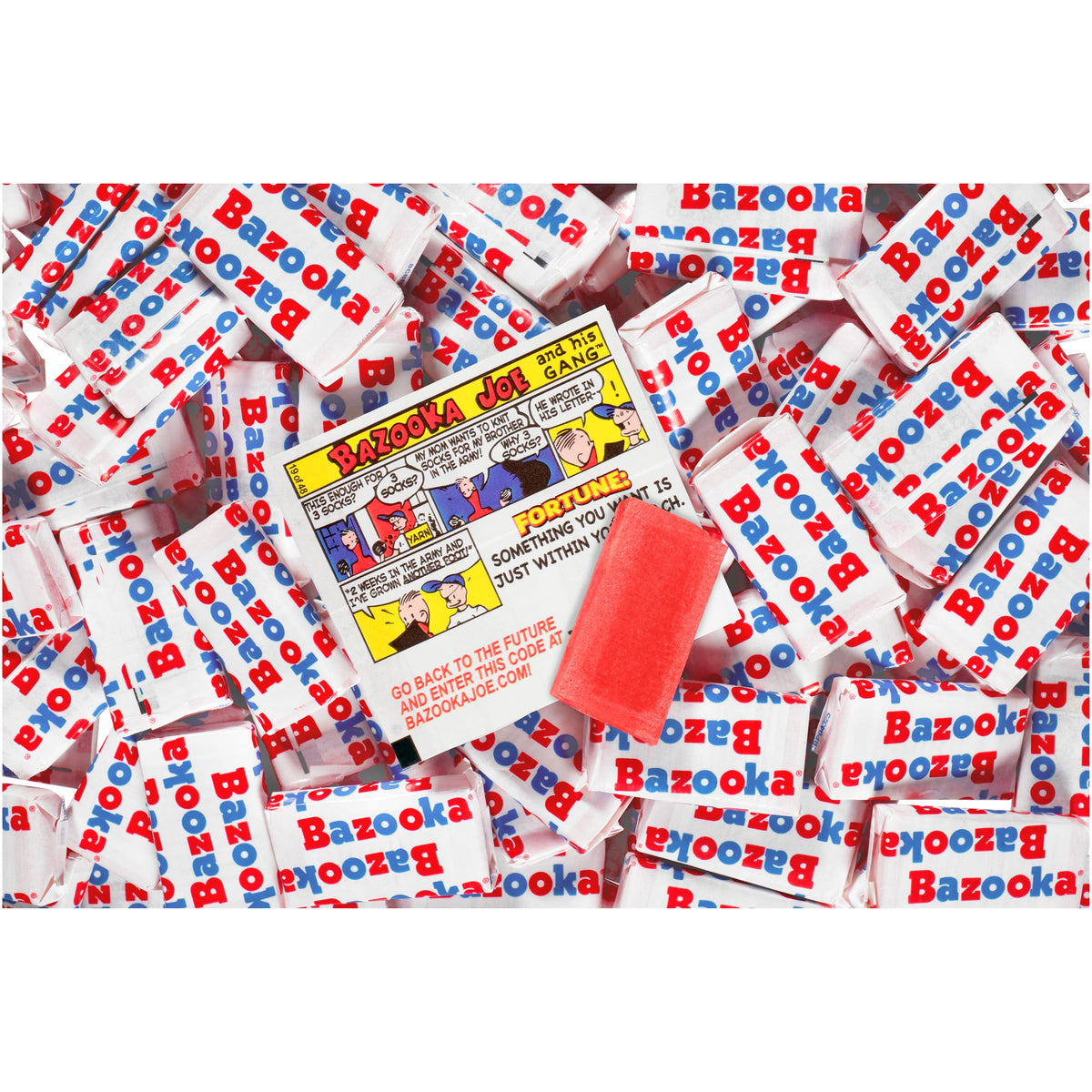 Bazooka Bubble Gum Bulk Tub – 225 Pieces, Old-Fashioned 90s Candy for Parties