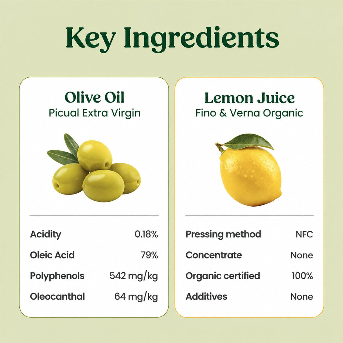 BB LAB Organic Olive Lemon Dual Shot – 65:35 EVOO & NFC Lemon Juice, Picual Olive Oil, 20g x 10 Sticks