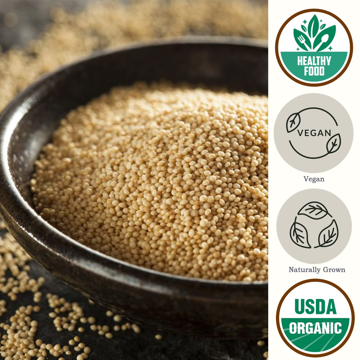 Be Still Farms Organic Amaranth Grain (4.8 lb) – Bulk Whole Seeds, USA Grown