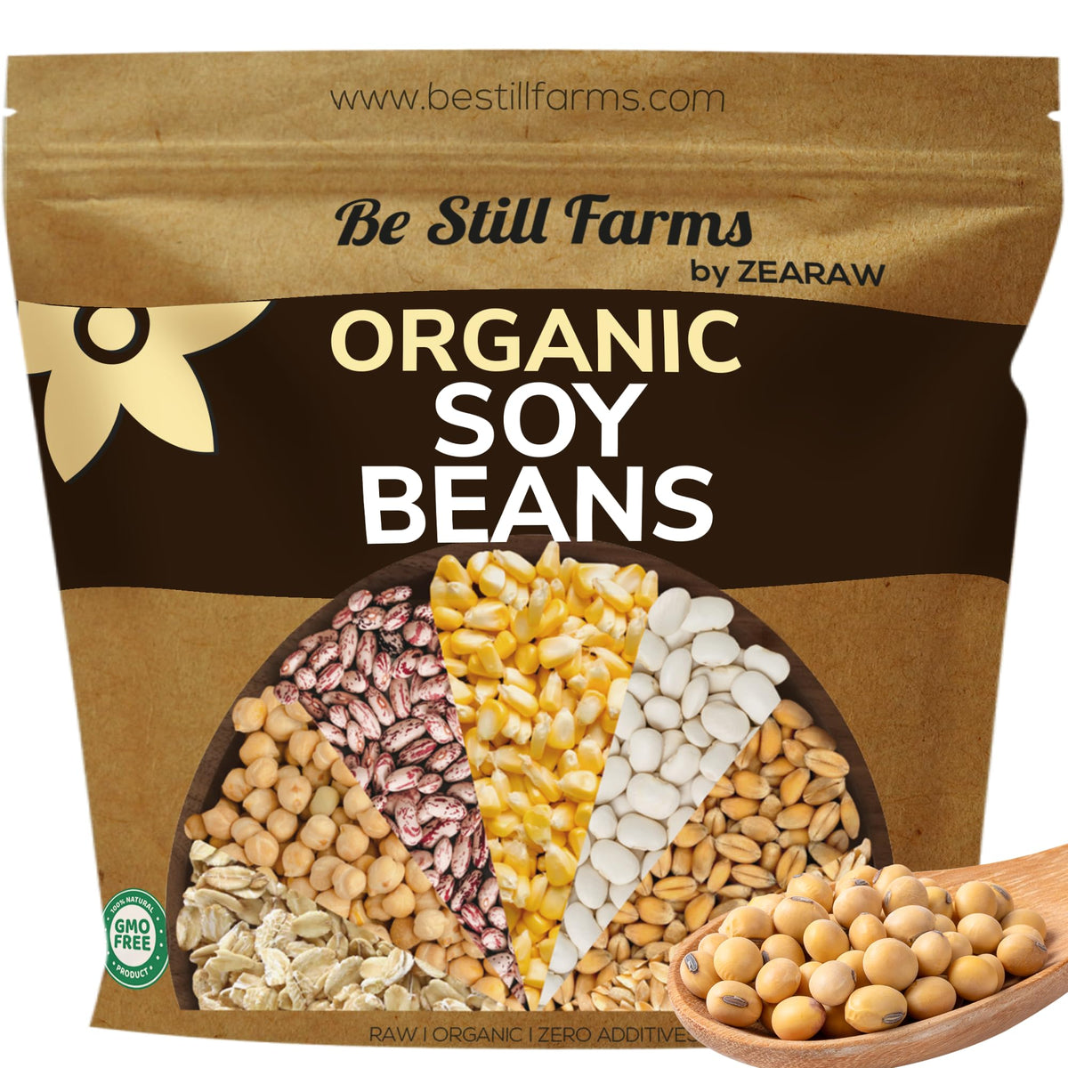 Be Still Farms Organic Soybeans – 2.8 lb Dry Soy Beans for Edamame, Soy Milk & Tofu | USDA Organic