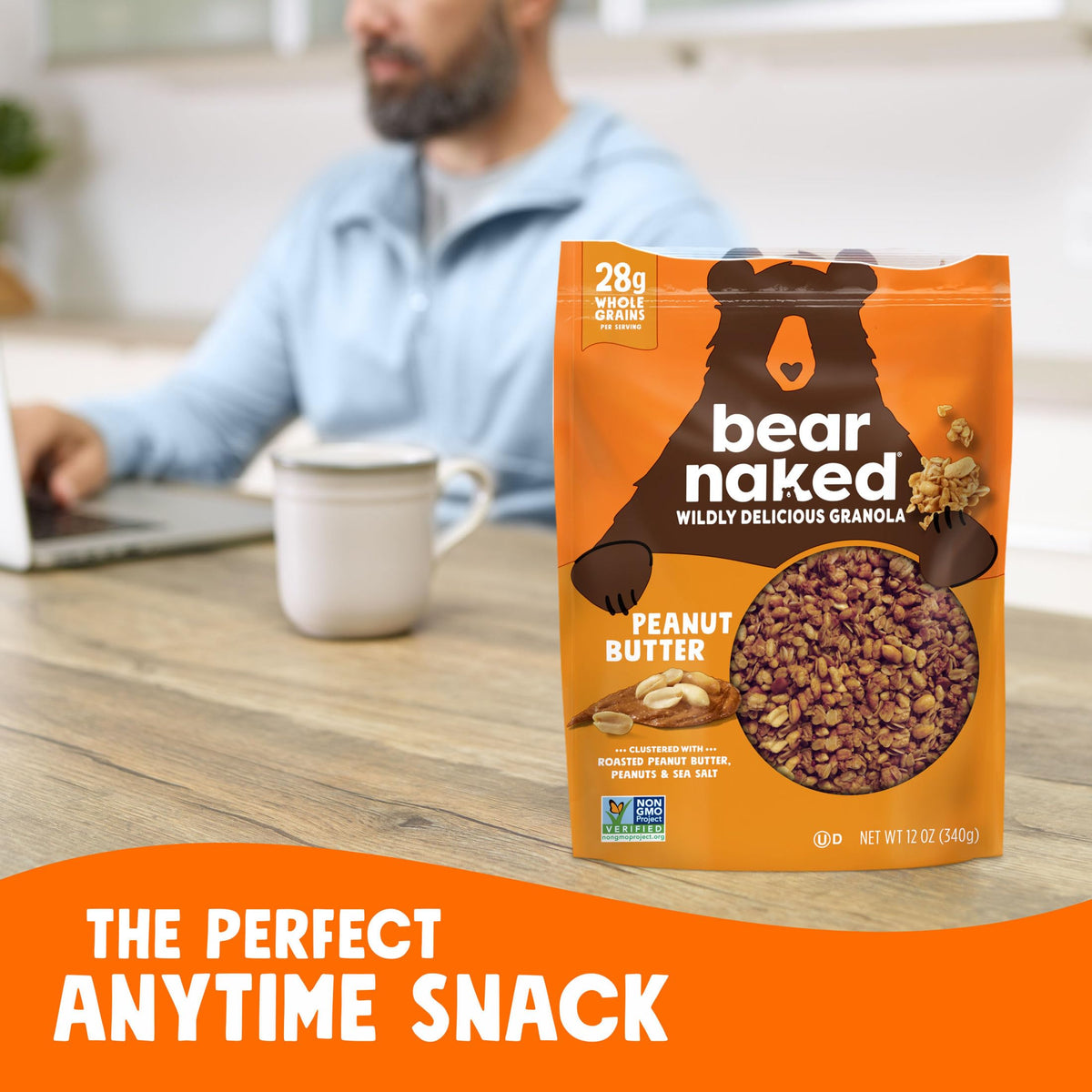 Bear Naked Granola Cereal: Peanut Butter, Soft-Baked Snack Pack (6 Bags)