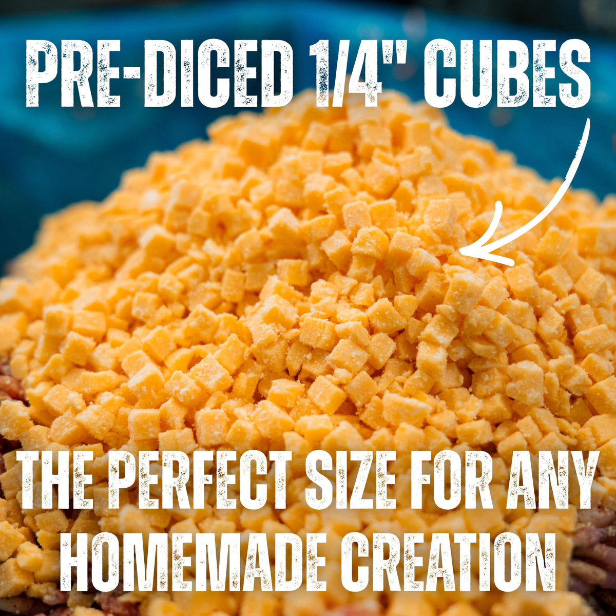 Bearded Butchers High-Temp Cheddar Cheese 2.5 lb Cubes – 400°F, For Sausage & Burgers