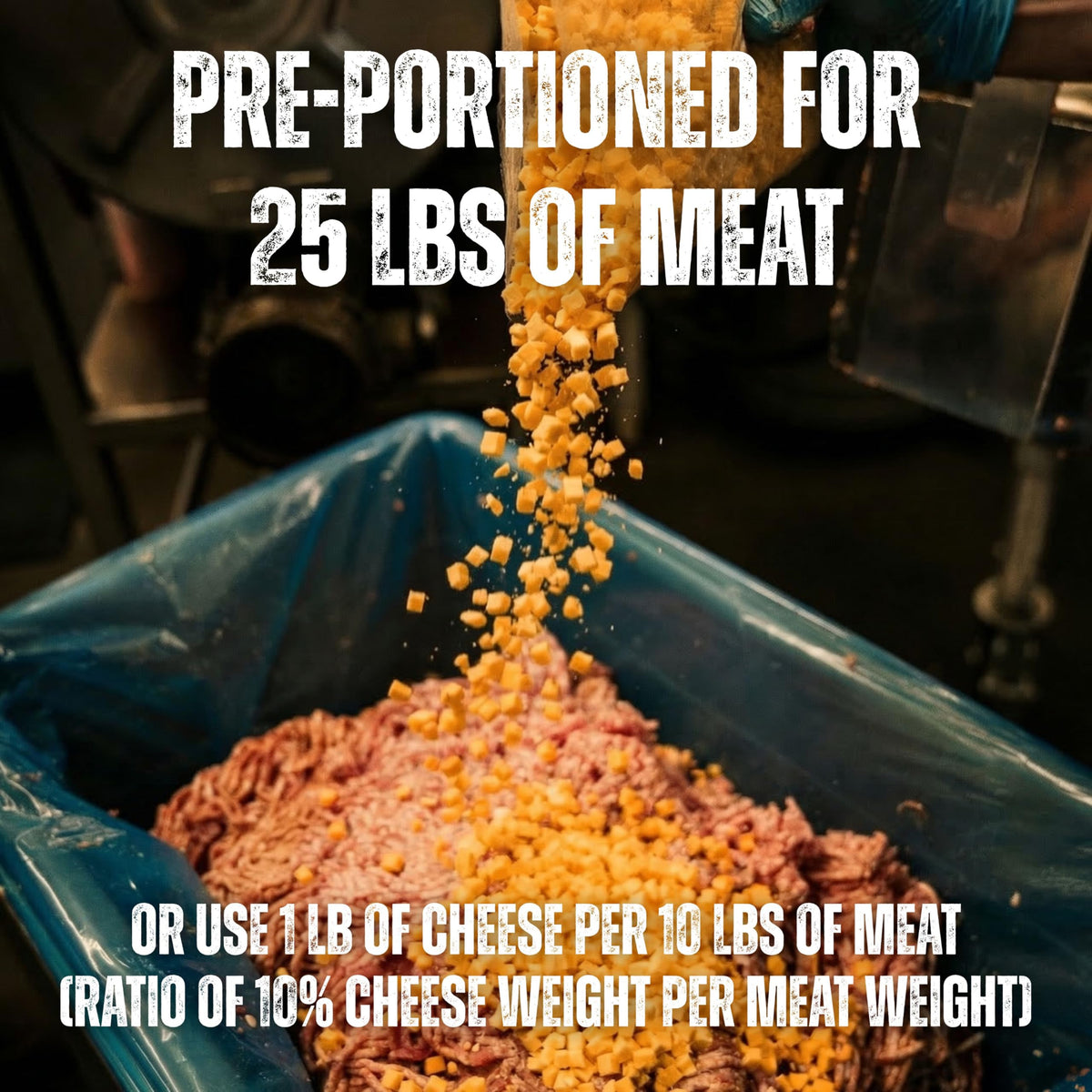 Bearded Butchers High-Temp Cheddar Cheese 2.5 lb Cubes – 400°F, For Sausage & Burgers