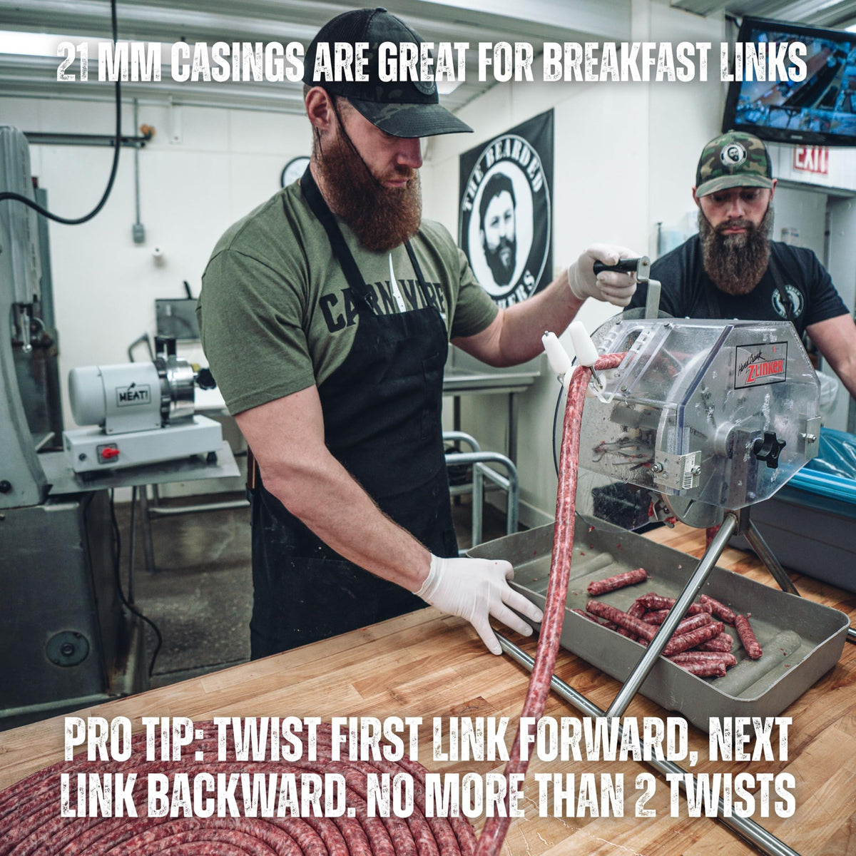 Bearded Butchers 21mm Fresh Edible Collagen Casings (3-Pack) – Ready-to-Use for Breakfast Sausage Links