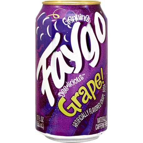 BeeQ Faygo Variety Soda Pack — 18 Cans, 6 Flavors (Redpop, Kiwi Strawberry, Fruit Punch, Pineapple Orange, Cola, Grape)