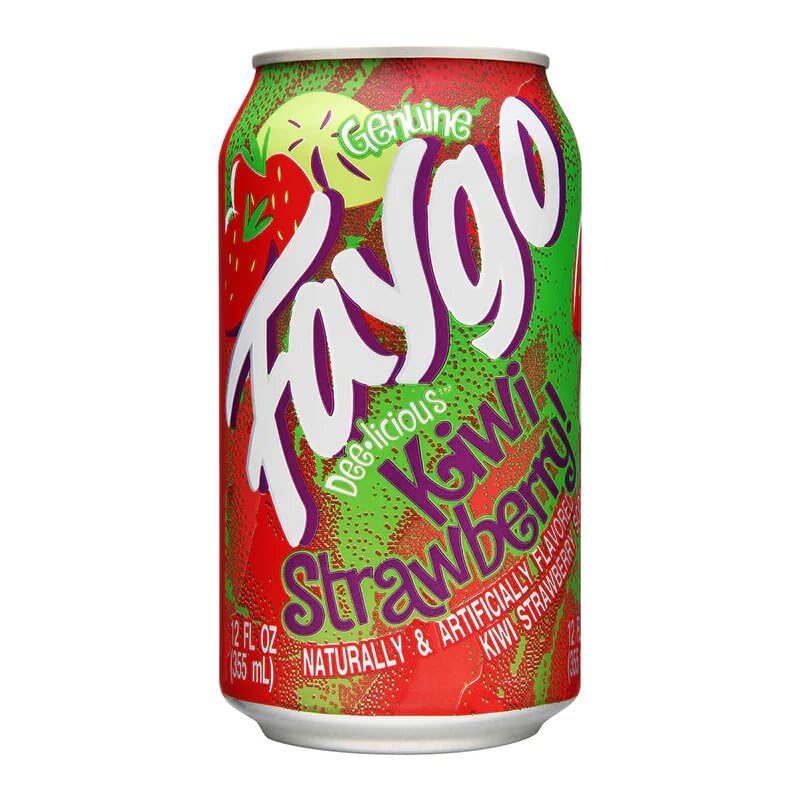 BeeQ Faygo Variety Soda Pack — 18 Cans, 6 Flavors (Redpop, Kiwi Strawberry, Fruit Punch, Pineapple Orange, Cola, Grape)