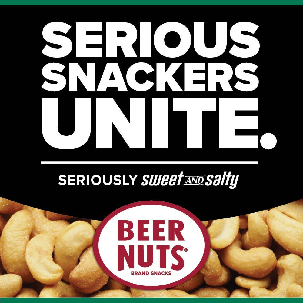 Beer Nuts Cashews – Sweet & Salty Flavor, Gluten Free, Kosher, Low Sodium | American Made Since 1937 (41oz)
