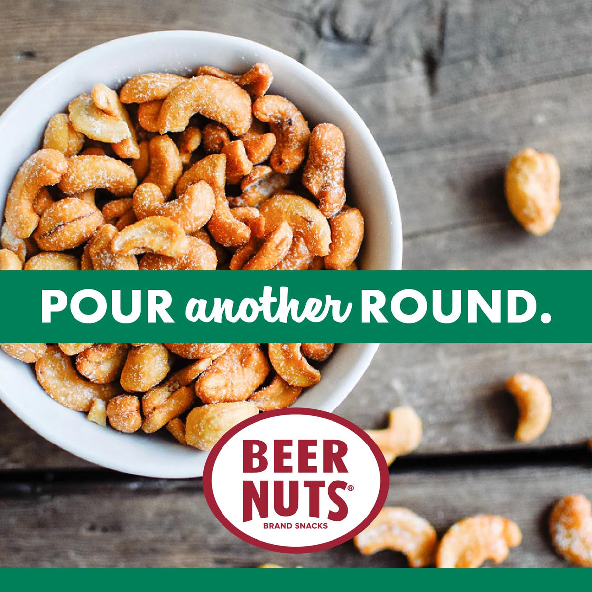 Beer Nuts Cashews – Sweet & Salty Flavor, Gluten Free, Kosher, Low Sodium | American Made Since 1937 (41oz)