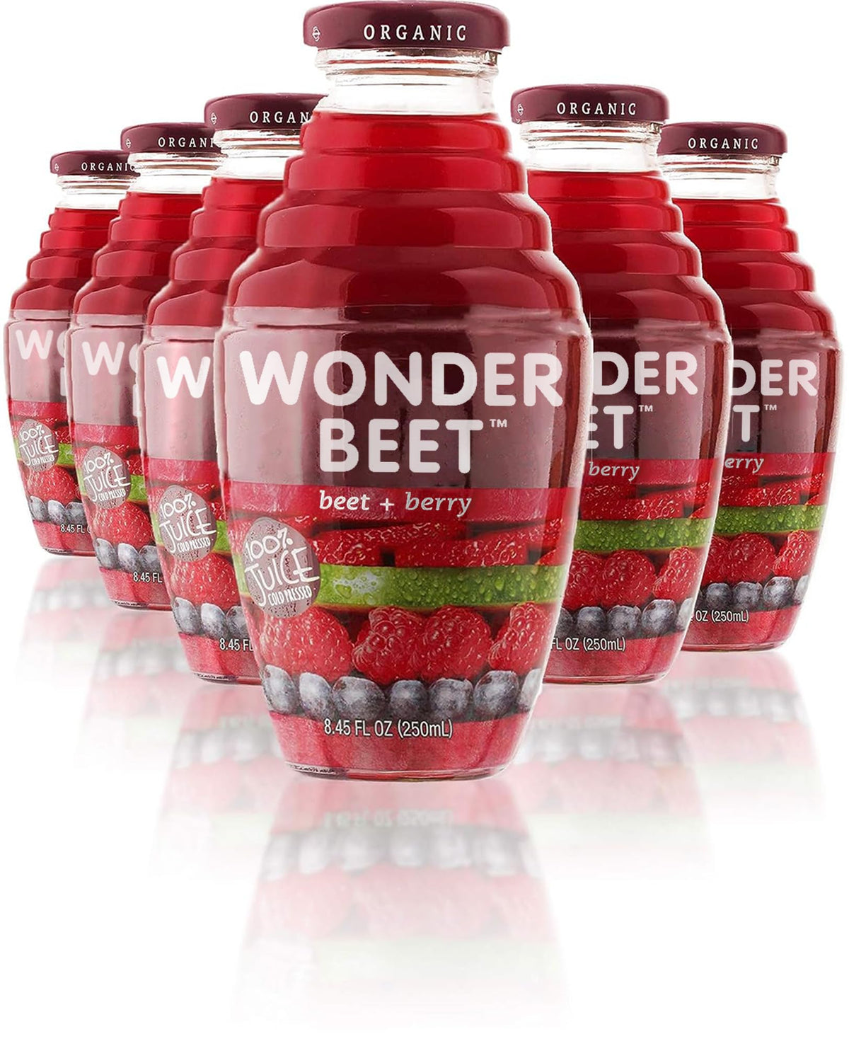 Beetology Organic Beet & Berry Juice — 8.45oz, 6 Pack, Cold-Pressed