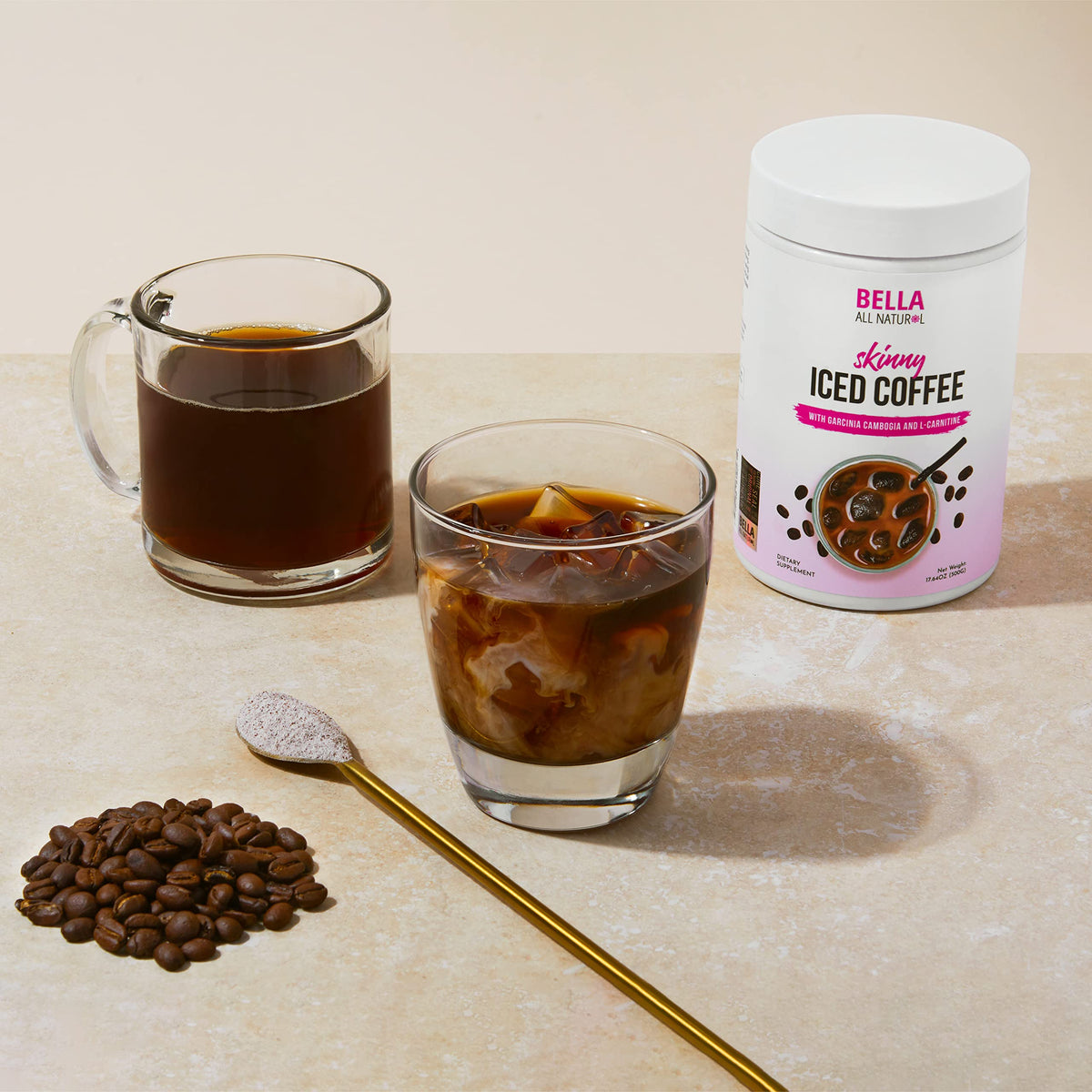 Bella All Natural Skinny Iced Coffee - Good Taste 500 g (17.6 oz)