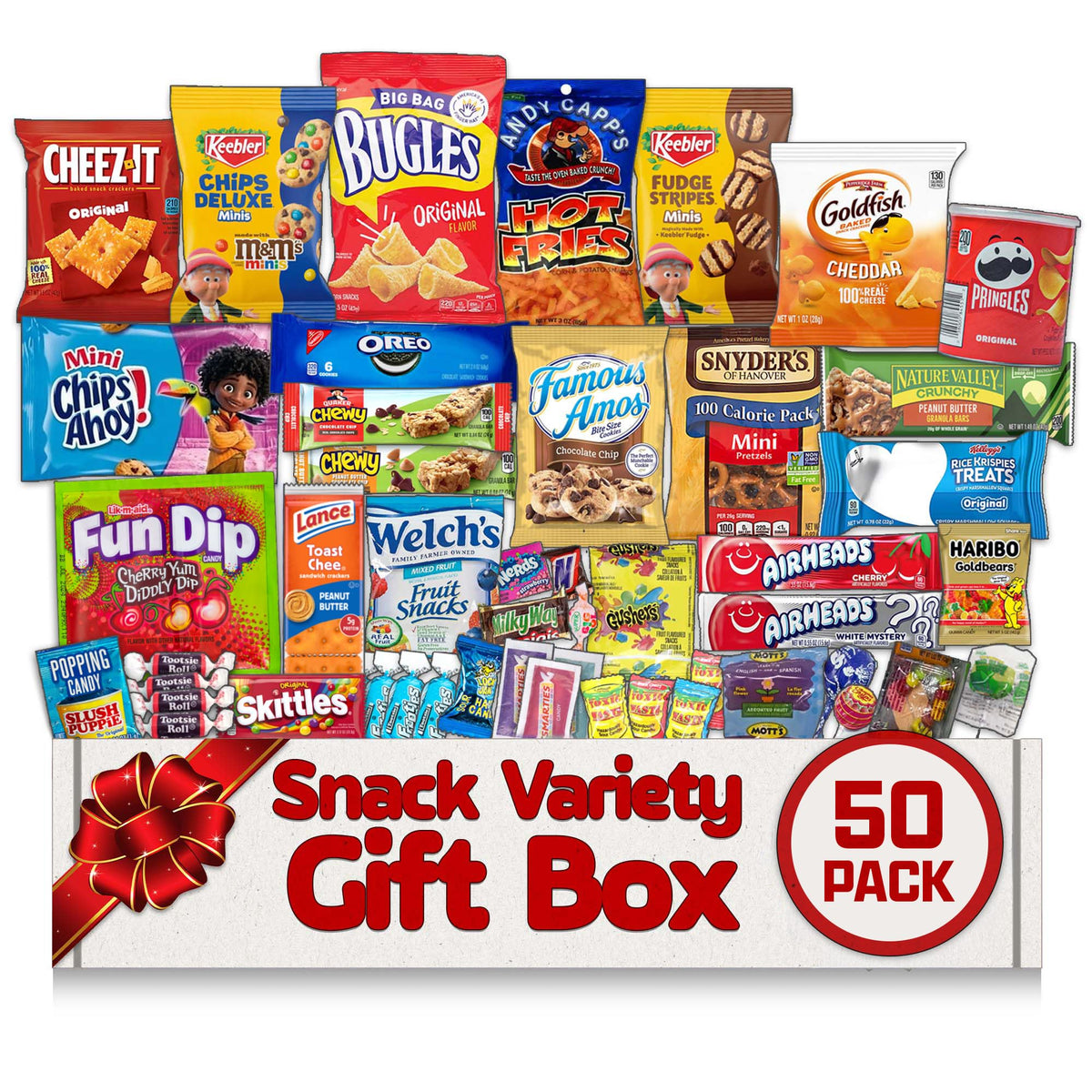 Belmint Snack Box Variety Pack – 50 Count Gift Basket for Mom, Grandma, Wife & More