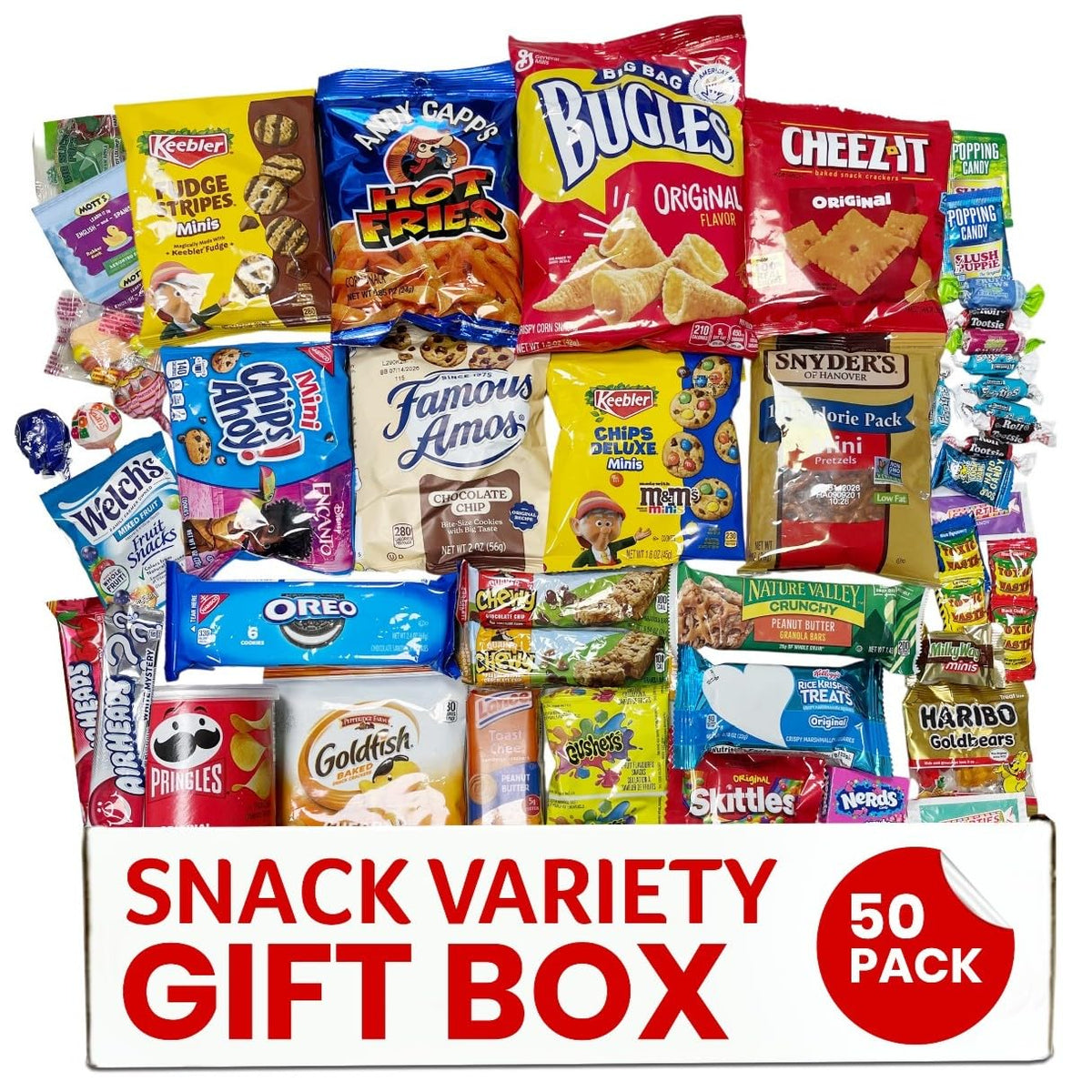 Belmint Snack Box Variety Pack – 50 Count Gift Basket for Mom, Grandma, Wife & More
