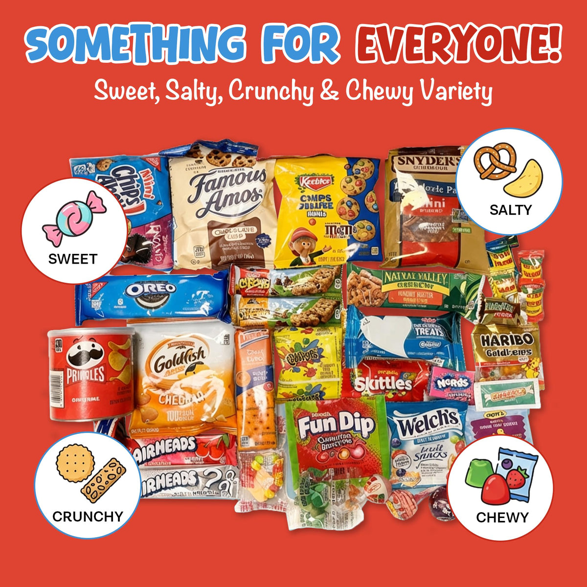 Belmint Snack Box Variety Pack – 50 Count Gift Basket for Mom, Grandma, Wife & More