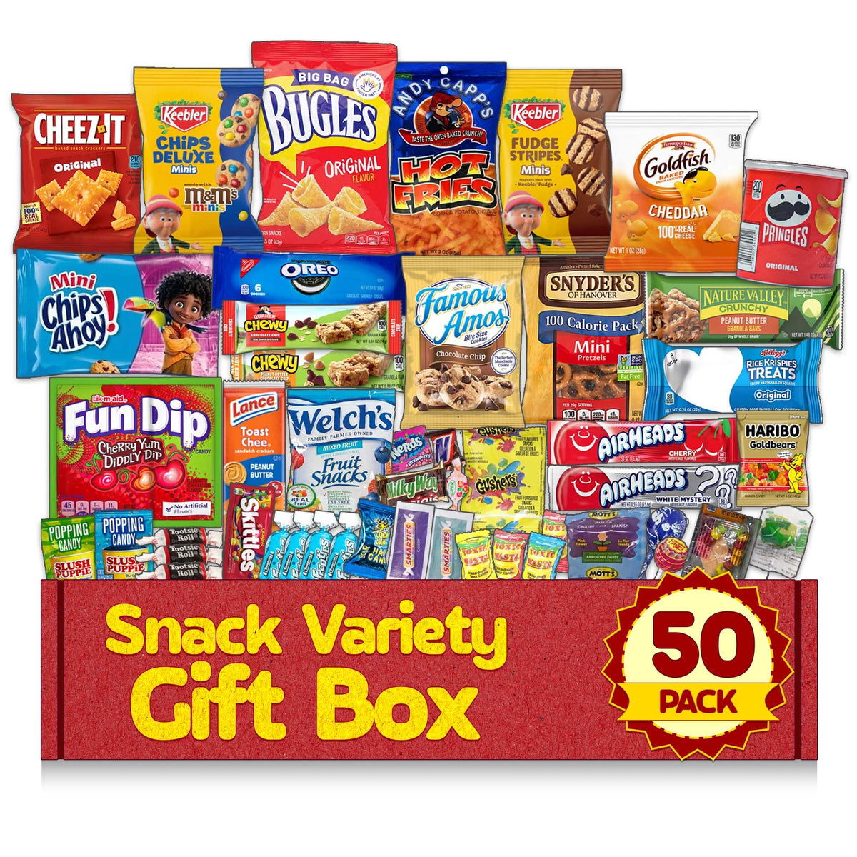Belmint Snack Box Variety Pack – 50 Count Gift Basket for Mom, Grandma, Wife & More