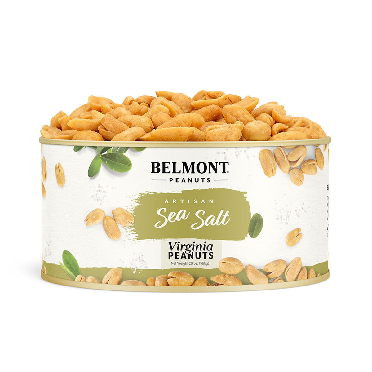 Belmont Peanuts: Gourmet Sea-Salted Virginia Peanuts, 20 oz