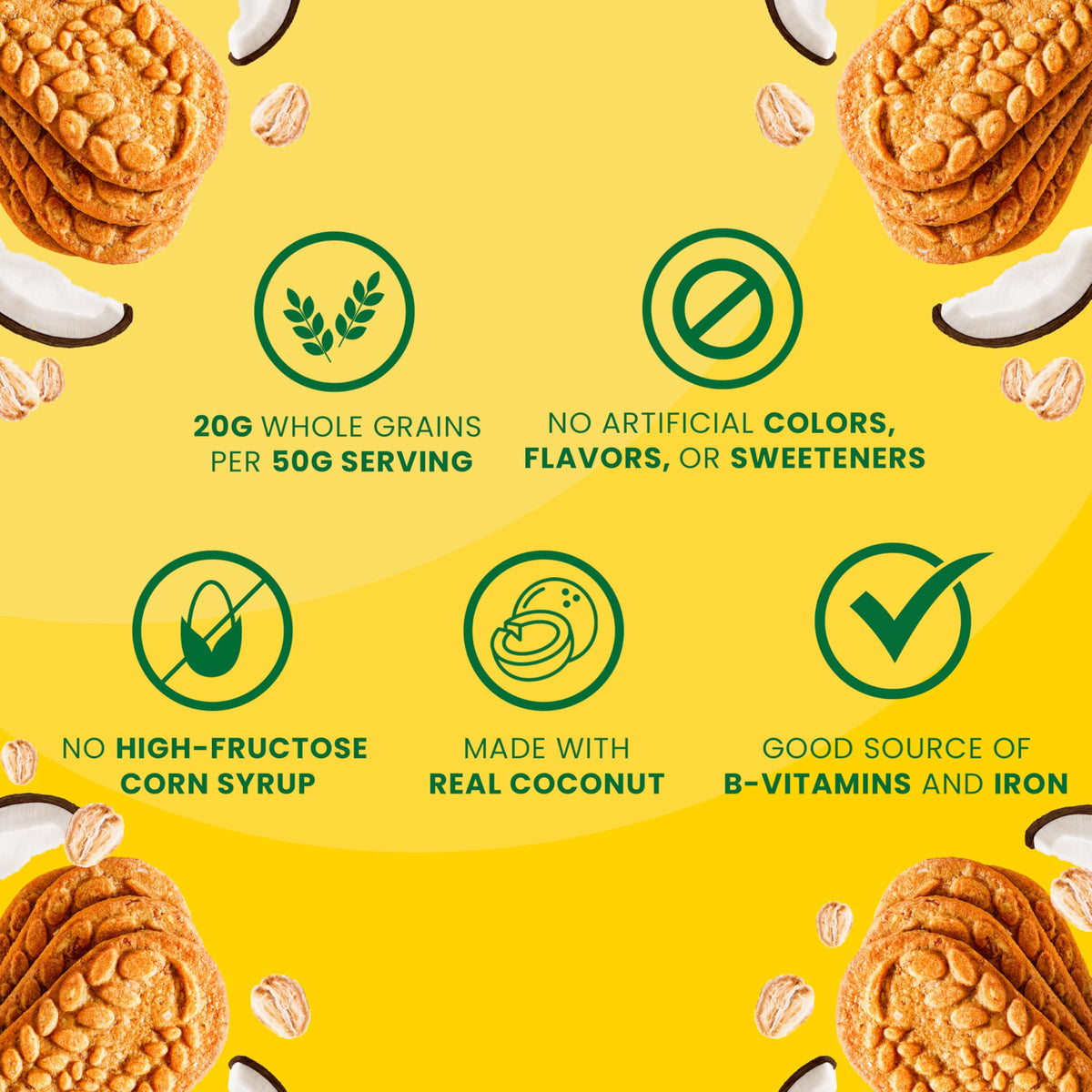 belVita Toasted Coconut Breakfast Bars – 30 Packs, 6 Boxes | 4 Biscuits/Pack