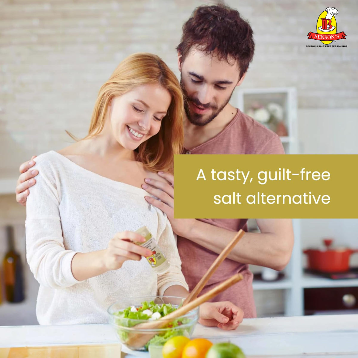 Benson's Table Tasty Salt Substitute — Salt-Free Gourmet Seasoning for Low-Sodium Kitchens | 1 lb