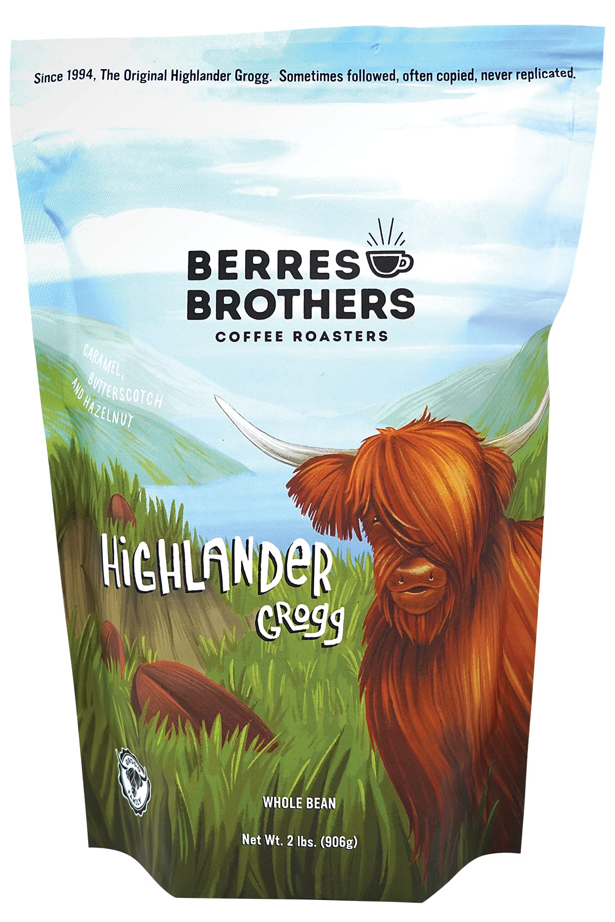 Berres Brothers Highlander Grogg Whole Bean Coffee – 2 lb | Caramel, Butterscotch & Hazelnut Flavor