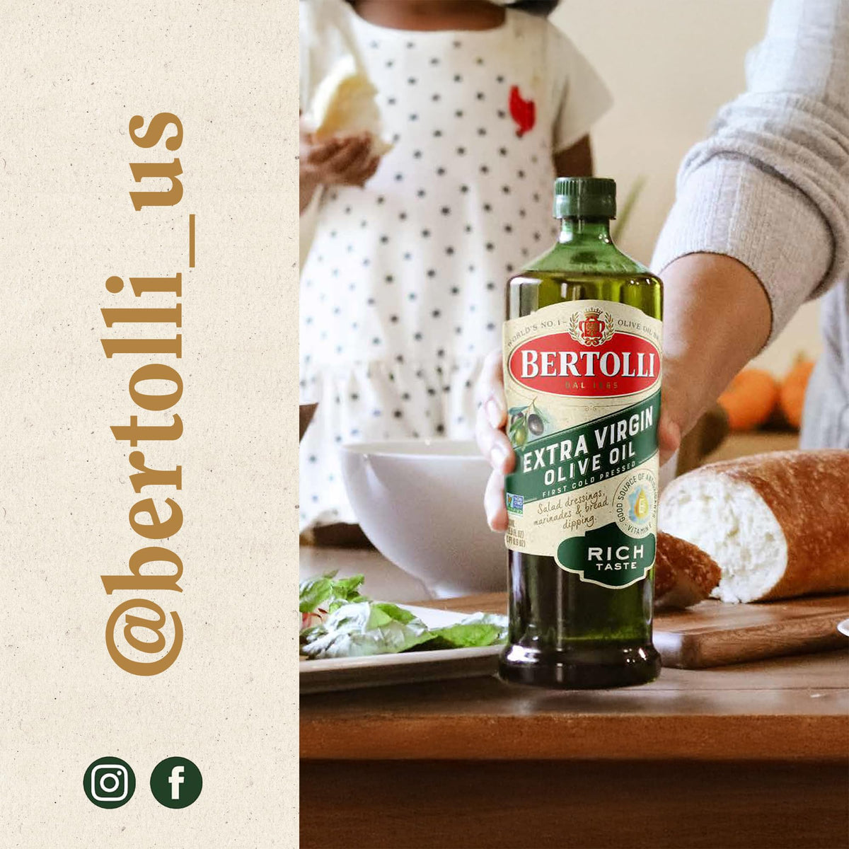 Bertolli Extra Virgin Olive Oil Spray – Rich Taste, Non-Aerosol, Polyphenols, 6 x 4.9 oz