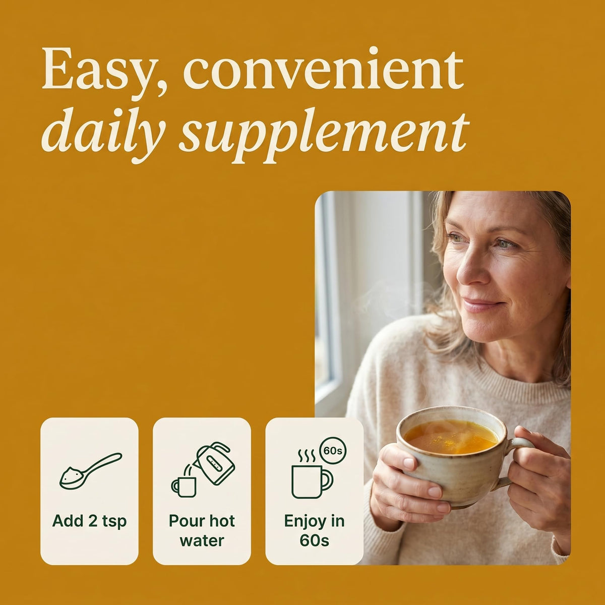 Best Bone Broth – Grass-Fed Beef Bone Broth Concentrate with Turmeric | 35 Servings