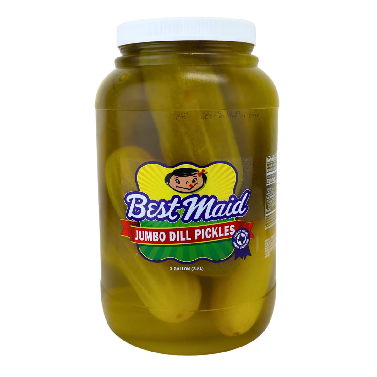 Best Maid Dill Pickles – 12-16 Count, 128 oz (1 Gallon Jar)