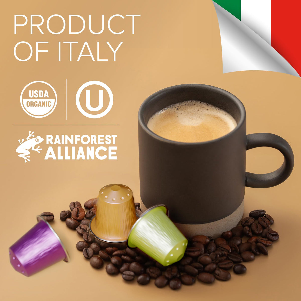 Bestpresso Organic USDA Coffee Pods for Nespresso Original Machines – 120 Pack Variety