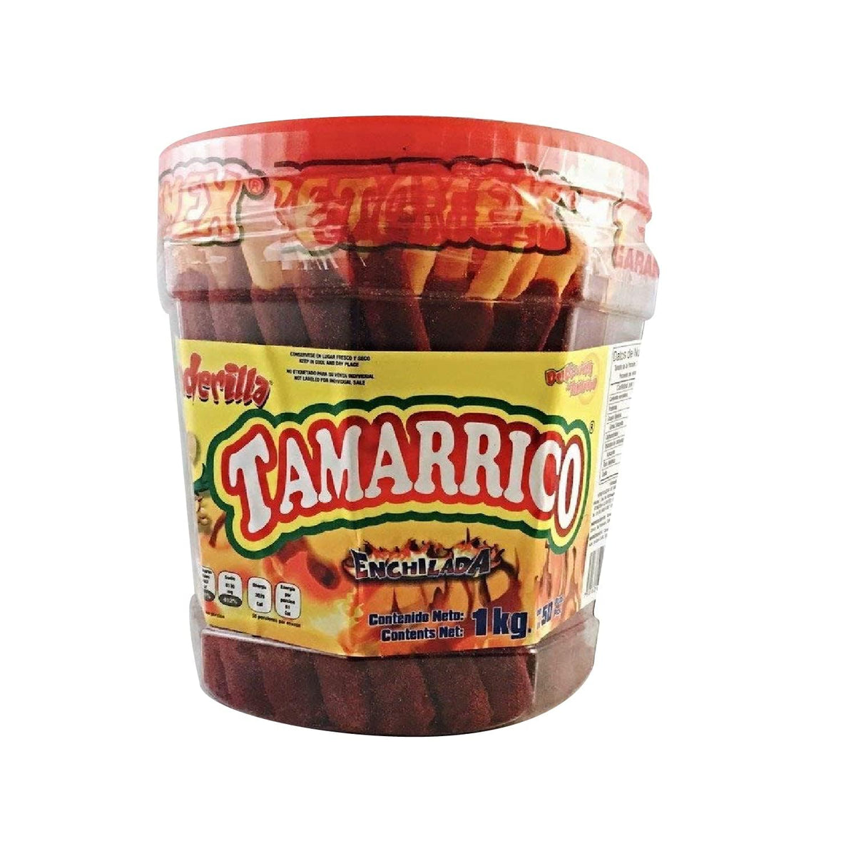 Betamex Tamarrico Candy Tamarind Flavor Sticks – 50 Pcs, 1kg (2.2 lb) Mexican Candy