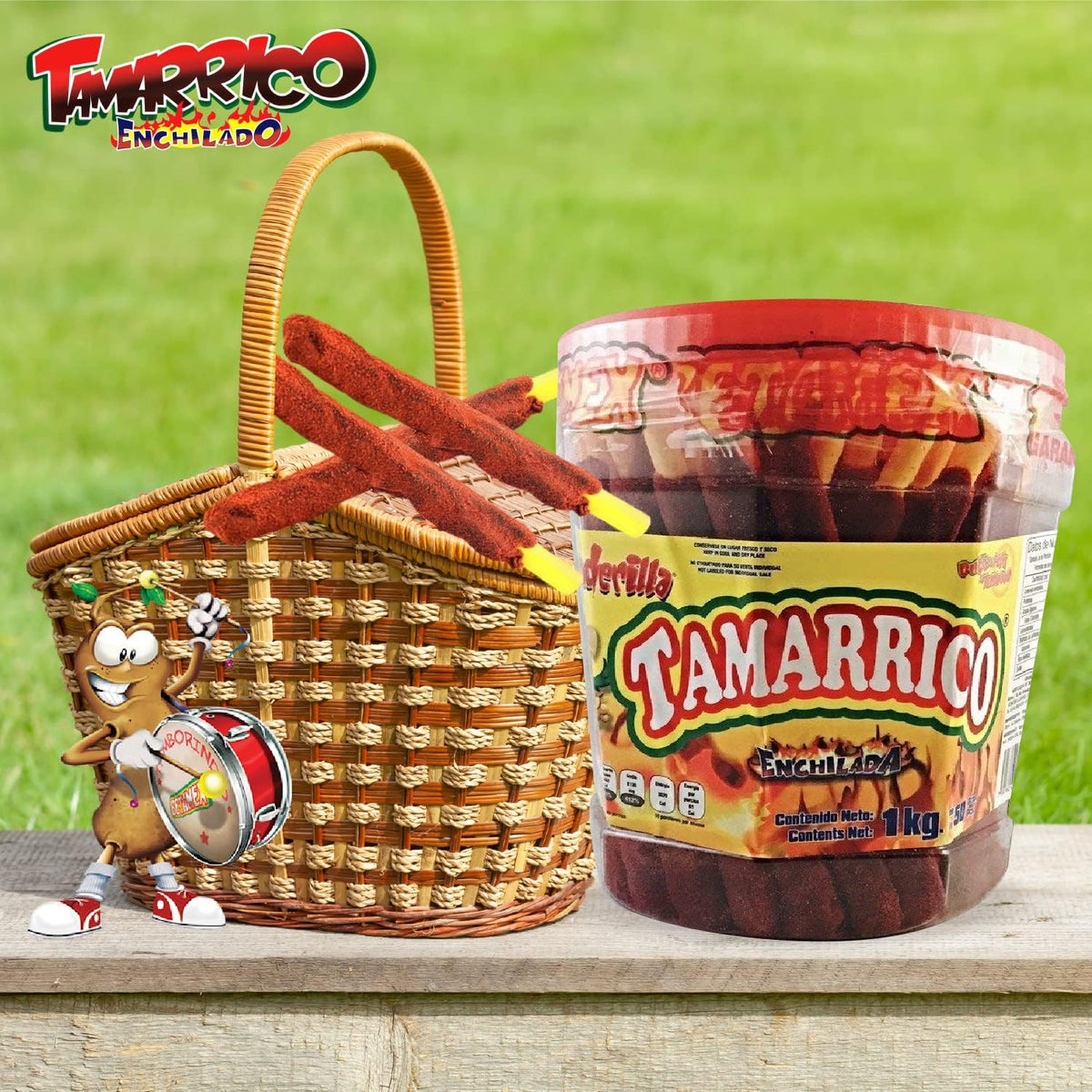 Betamex Tamarrico Candy Tamarind Flavor Sticks – 50 Pcs, 1kg (2.2 lb) Mexican Candy
