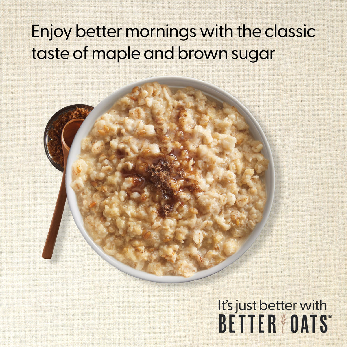 Better Oats Steel Cut Maple & Brown Sugar Oatmeal with Flax Seeds — 6 Boxes