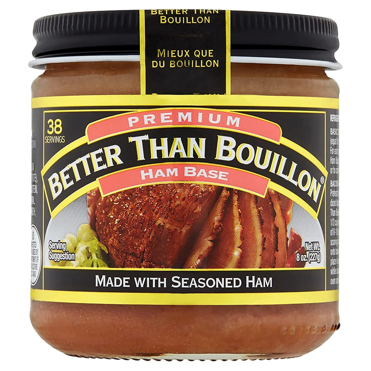 Better Than Bouillon Premium Ham Base — Rich, Blendable Ham Flavor, 38 Servings per Jar (3-Pack)
