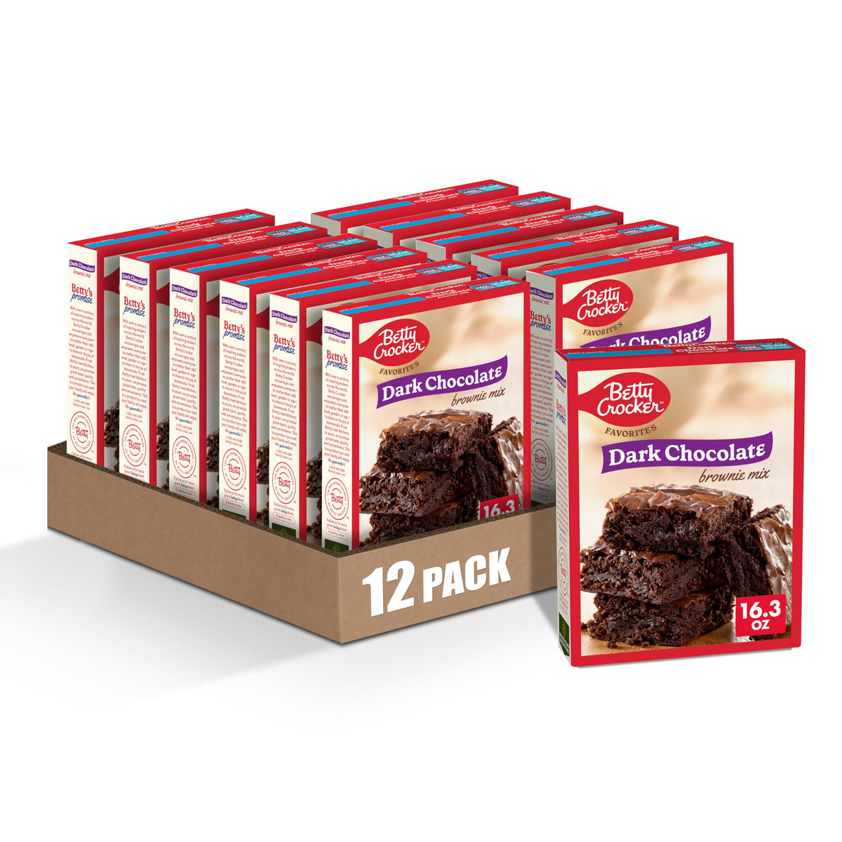 Betty Crocker Favorites Dark Chocolate Brownie Mix, 16.3 oz (Pack of 12)
