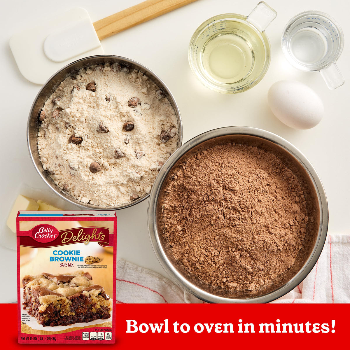 Betty Crocker Delights Cookie Brownie Bar Mix – 17.4 oz (Pack of 8)