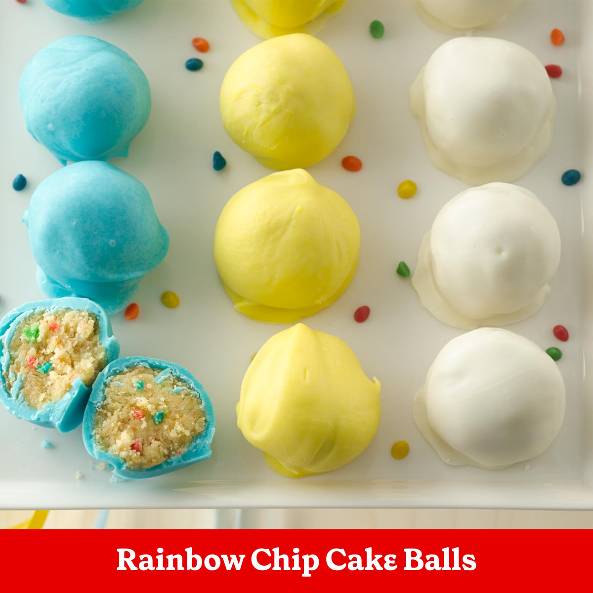 Betty Crocker Delights Super Moist Party Rainbow Chip Cake Mix, 13.25 oz, Pack of 12
