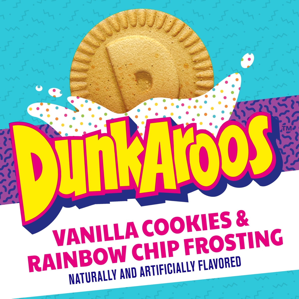 Betty Crocker Dunkaroos Vanilla Cookies with Rainbow Chip Frosting - Pack of 6 (6 oz)