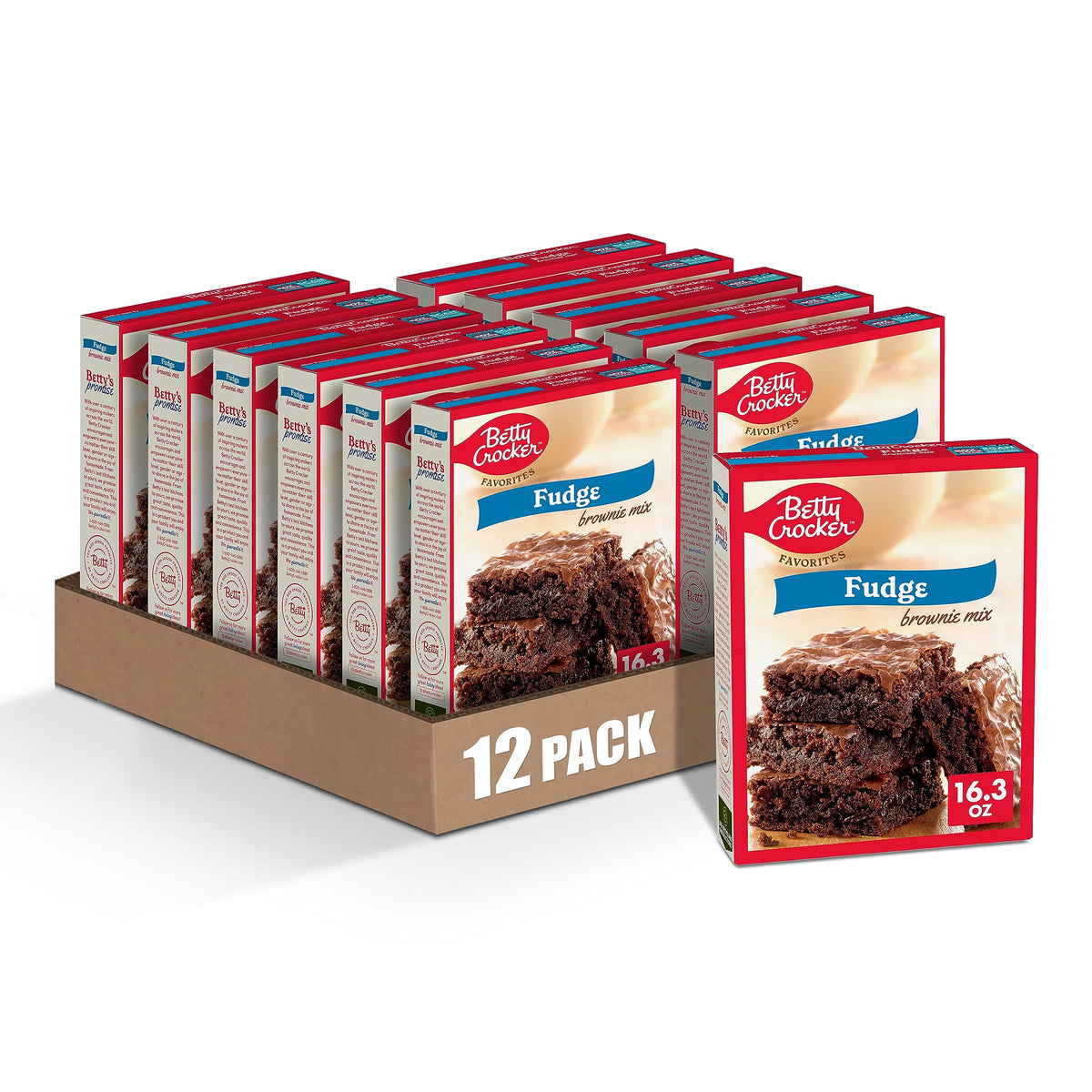Betty Crocker Favorites Fudge Brownie Mix, 16.3 oz — Pack of 12