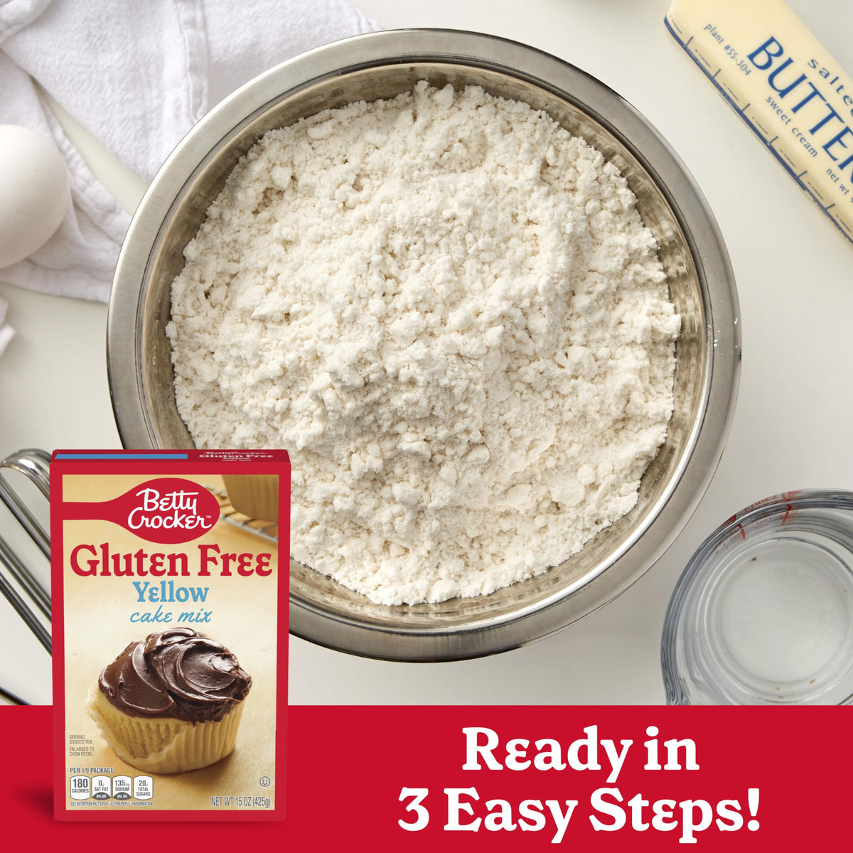 Betty Crocker Gluten Free Yellow Cake Mix – 15 oz (Pack of 6)