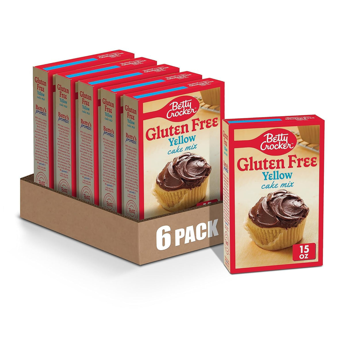 Betty Crocker Gluten Free Yellow Cake Mix – 15 oz (Pack of 6)