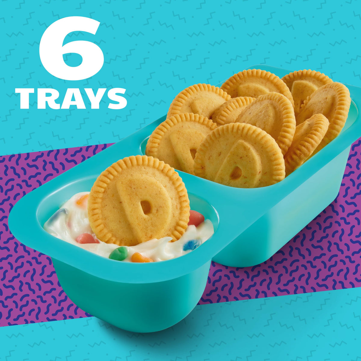 Betty Crocker Dunkaroos Vanilla Cookies with Rainbow Chip Frosting - Pack of 6 (6 oz)