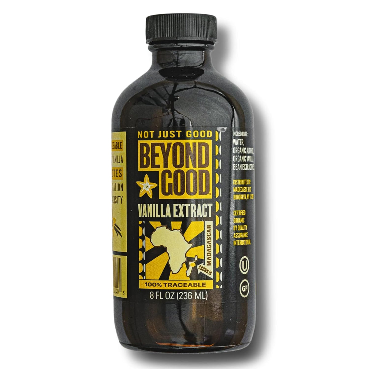 Beyond Good Bourbon Vanilla Pure Vanilla Extract, 8 FZ — Rich Madagascar Vanilla for Baking