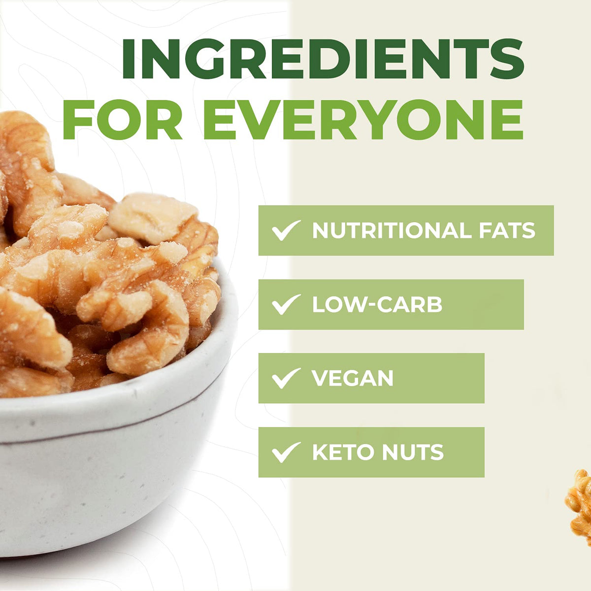 Beyond Nature Organic Raw Walnuts Unsalted 2lb Vacuum-Sealed Non-GMO Keto & Vegan Snack