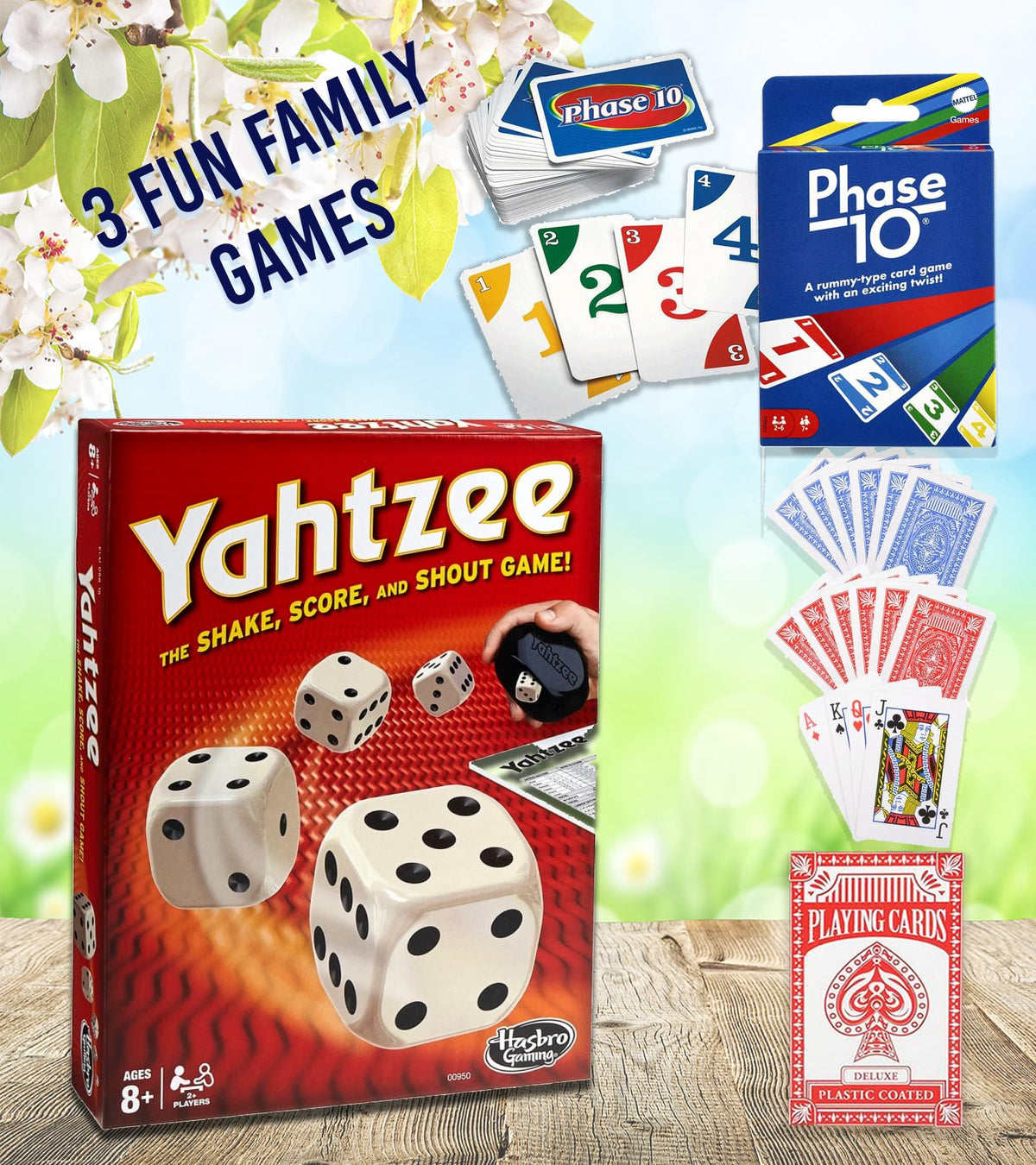 Beyond The Box Family Game Night Gift Basket – Card Games, Popcorn Maker & Snacks