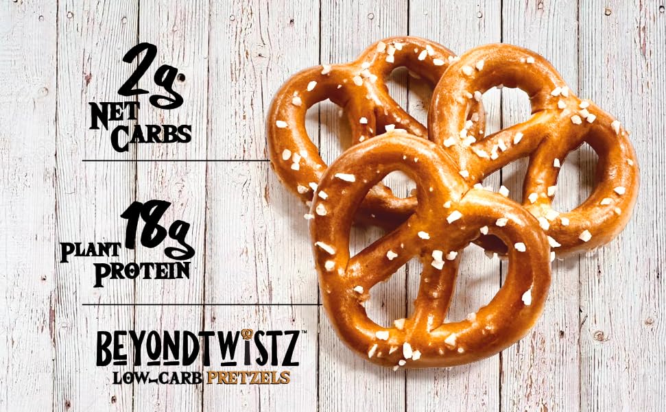 BeyondTwistz Low Carb Pretzels – Cheezy Street | 2g Net Carbs, 18g Protein | HealthSense Flour (Pack of 3)