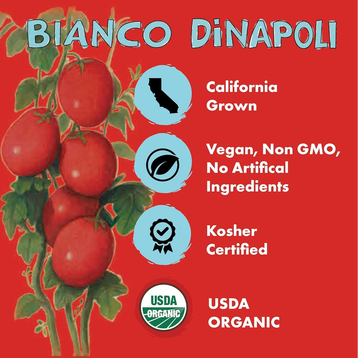 Bianco DiNapoli Organic Fire Roasted Chopped Tomatoes – 28 oz, 6 Pack