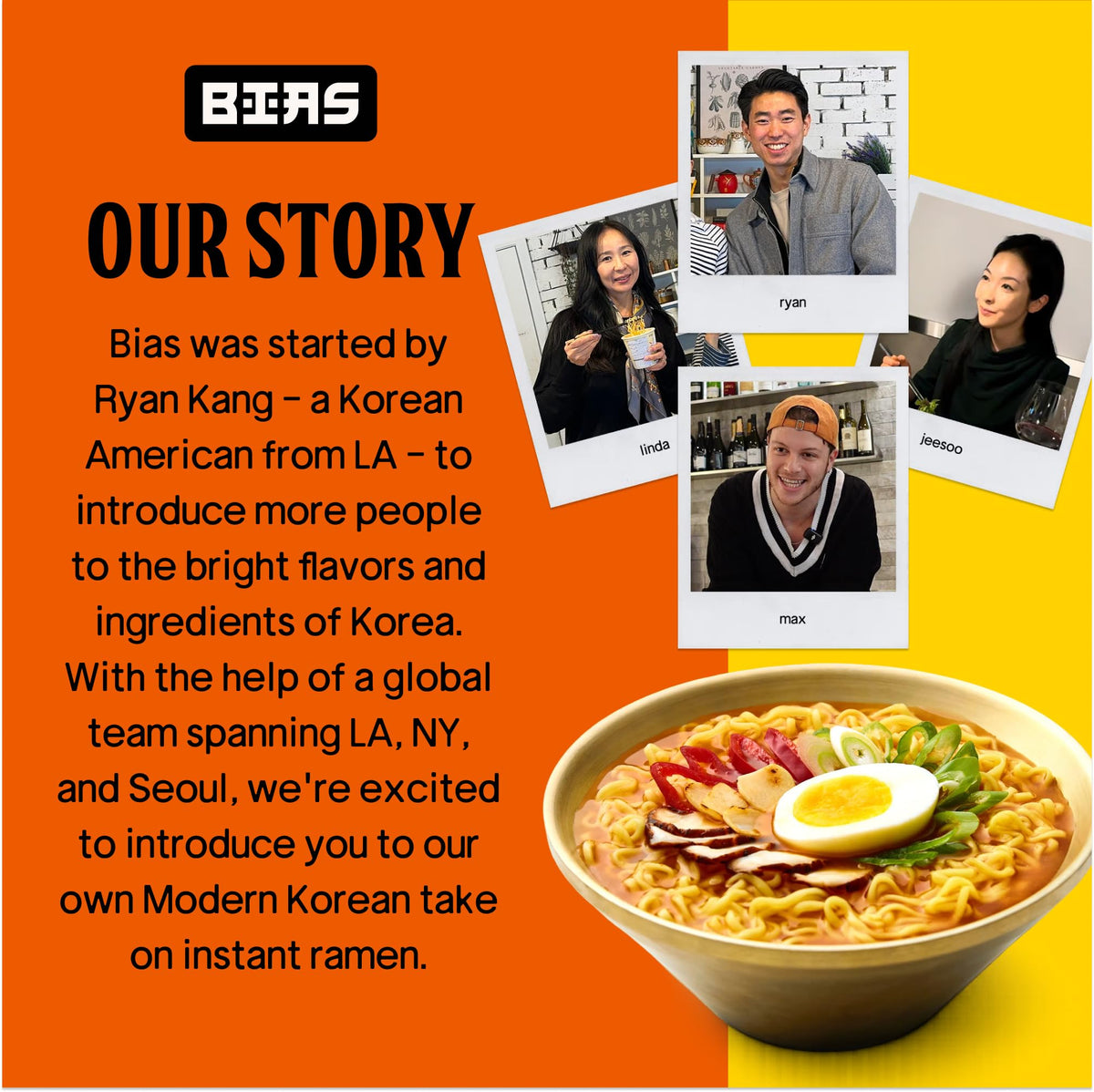 Bias Apgu Red Chili Instant Noodles - Vegan Air-Dried Ramen, 320 Cal per Serving, 6 Pack