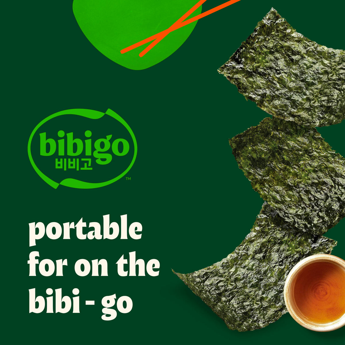Bibigo Seaweed Snack Sesame Flavor – Gluten Free, Non-GMO, 0.35 oz (Pack of 12)