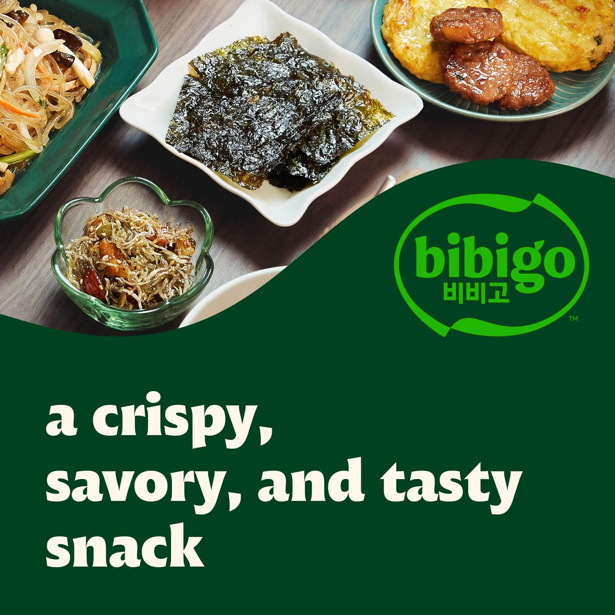 Bibigo Seaweed Snack Sesame Flavor – Gluten Free, Non-GMO, 0.35 oz (Pack of 12)