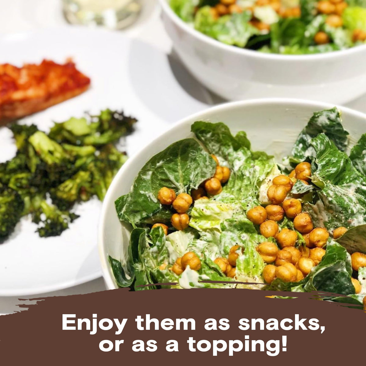 BIENA Rockin’ Ranch Chickpeas – 8-Pack Crunchy Roasted Chickpeas, High Fiber & Vegan Protein