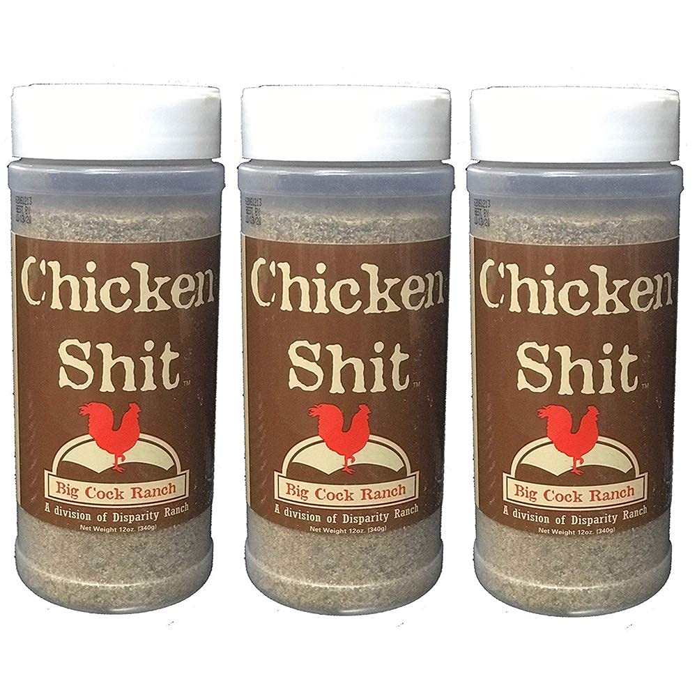 Big Cock Ranch Shit Seasoning for Meat & Food — Pack of 3 (12 oz Chicken Shit)