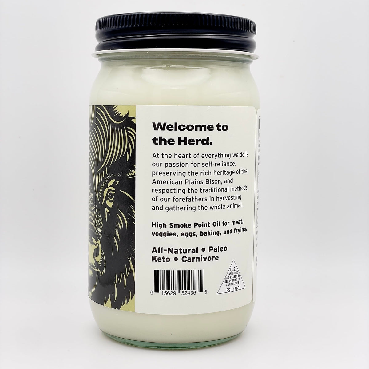 Big Crazy Buffalo Bison Tallow – High-Heat Cooking Oil, 14 oz