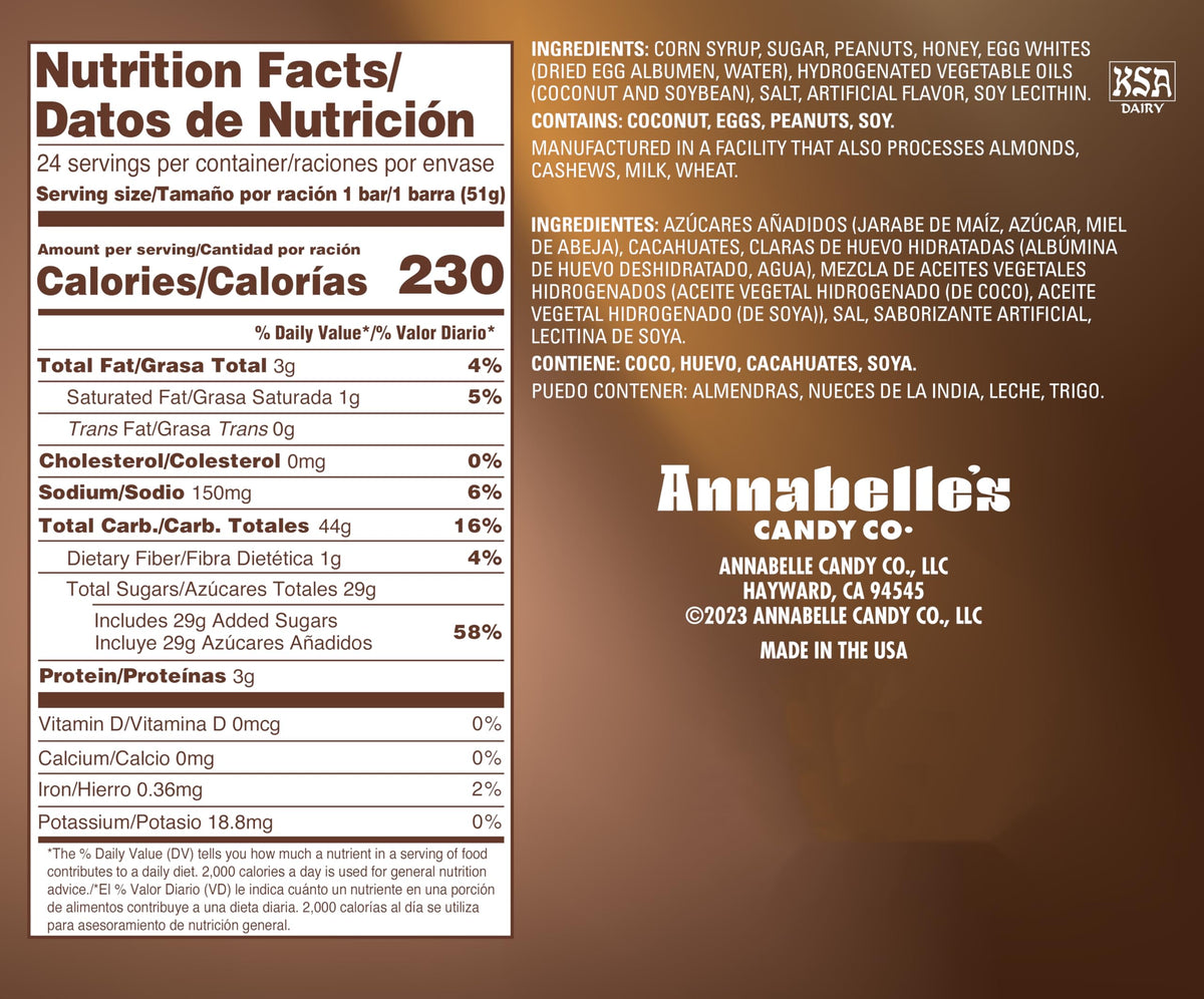 Big Hunk Annabelle's Candy Bar – 1.8 oz Bars (Pack of 24)